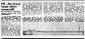 Zeitungsartikel zum MS-Sternberg