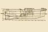 Bauplan Stossboot der SRW Dresden-Laubegast 1955