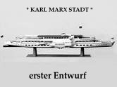 Seitenradmotorschiff / Modell 1.Entwurf 1960