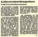 Zeitungsartikel zur Schreibweise des Schiffsnamens